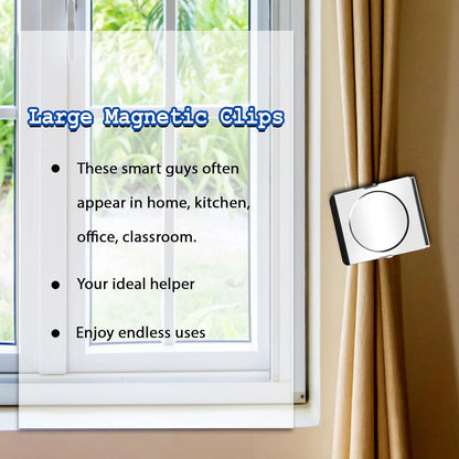 2 Pack Extra Large Magnetic Clips Heavy Duty, 2.2 Inch Heavy Duty Fridge Magnets Clips, Clips Magnet, Magnets with Clips, Strong Magnet Clips for Whiteboard, Refrigerator, Office Magnets