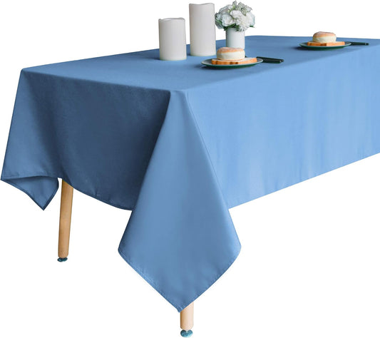 210GSM Rectangle Table Cloth, Water Resistance Microfiber Tablecloth, Decorative Fabric Table Cover for Outdoor and Indoor Use (Sky Blue,60 X 60 Inch)
