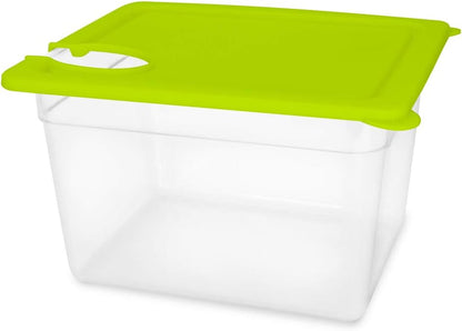 Sous Vide Container with Universal Silicone Lid and Sous Vide Rack and Container Sleeve Compatible with Anova All Models,Breville Joule, Instant Pot Sous Vide Cooker (KIT-TY-GJ)