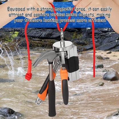 Neodymium Fishing Magnet, 200 Lbs Strong Magnet Fishing, Magnetic Fishing Magnets Heavy Duty for Remover, Super Powerful round Magnets for Retrieving Items in Lake, Beach, Lawn 1.75’’(45Mm)