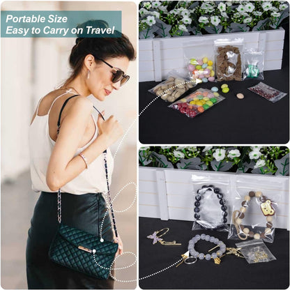 500 Pcs Small Plastic Bags, Small Bag, Mini Baggies, Jewelry Bag Clear Plastic, 5 Assorted Sizes, Resealable Poly Bags for Pill, Storage, Candy, Packaging