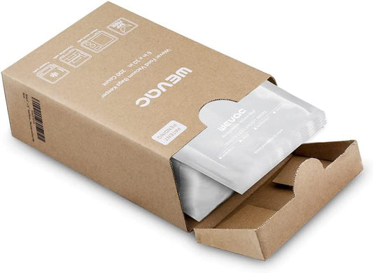 6” X 10” 200 Count Food Vacuum Sealer Bags Keeper, Precut Pint, Ideal for Food Saver, BPA Free, Commercial Grade, Great for Storage, Meal Prep and Sous Vide