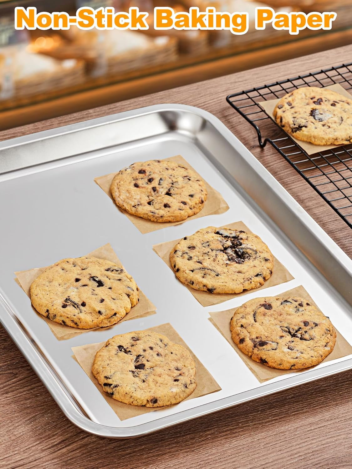 4X4 Inch Parchment Paper Sheets, 200Pcs Unbleached Parchment Paper for Baking, Non-Stick Precut Square Baking Paper, for Wrapping Candy Seprating Cup Cake Cookie and More