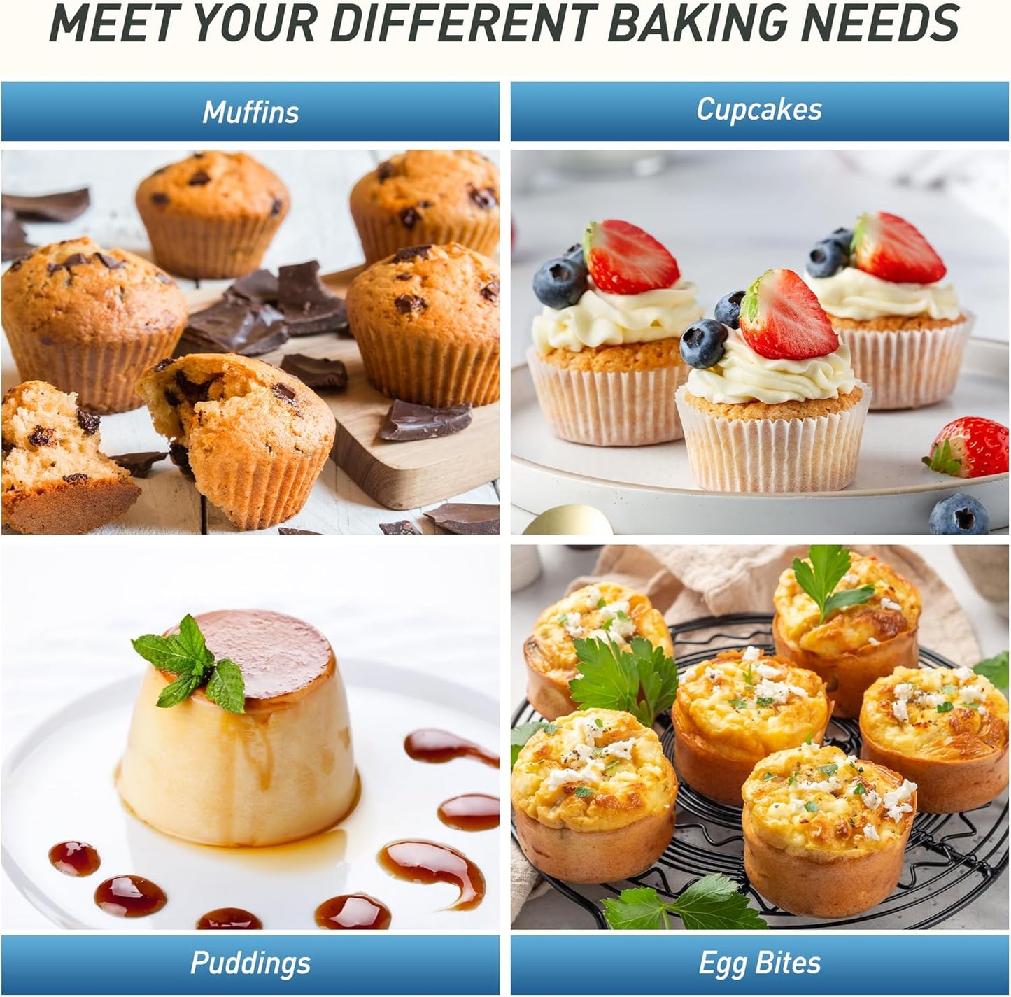 2 Pack 24 Cups Mini Muffin Pan with Metal Reinforced Frame Silicone Molds Baking Pans Molde Silicona Para Reposteria Tart Pans for Baking Mini Moldes Para Pasteles Molde Para Flan