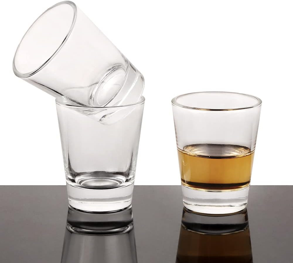 Heavy Base Shot Glasses, 1.5 Oz Sets of Clear Shot Glass (48 Pack), Measuring Cup for Espresso, Liquid, and Wine - Heavy Glass (Glass, 48Pack)
