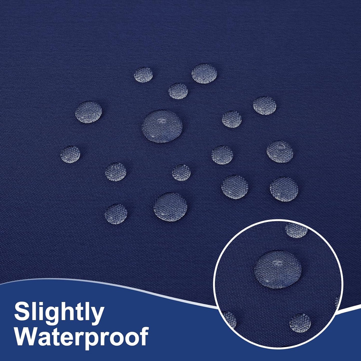 2 Packs Rectangle Fitted Tablecloth, 6 Foot Washable Fabric Table Cloth, Waterproof Polyester Table Cover for Party, Trade Show, Outdoor and Indoor (Navy Blue, 30" X 72")