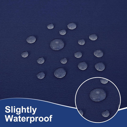 2 Packs Rectangle Fitted Tablecloth, 6 Foot Washable Fabric Table Cloth, Waterproof Polyester Table Cover for Party, Trade Show, Outdoor and Indoor (Navy Blue, 30" X 72")