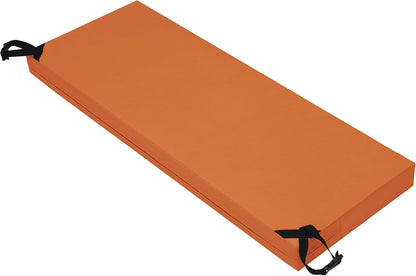 42X18X3 Inch Waterproof Outdoor Couch Bench Cushion Covers Only Replacement Non-Slip Patio Seat Cushion Slipcover with Zipper and Adjustable Straps Orange