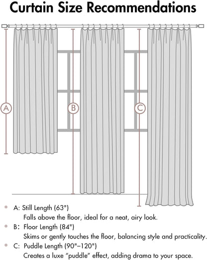 Copper Brown 100% Blackout Linen Pinch Pleated Curtains - Room Darkening Drapes for Bedroom and Living Room, 84 Inches Long, Set of 2 Panels with Pin Hooks