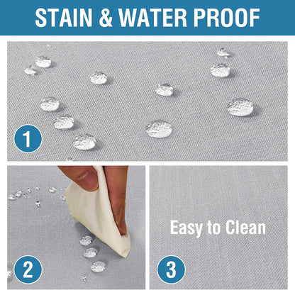 Linen Textured Table Cloths 54 X 54 Inch Premium Solid Tablecloth Spill-Proof Waterproof Table Cover for Dining Buffet Feature Extra Soft and Thick Fabric Wrinkle Free, Grey