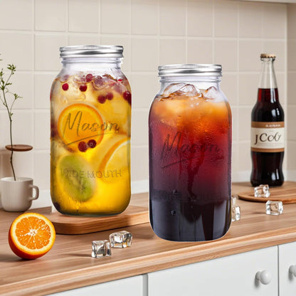 64 Oz Mason Jar Wide Mouth,3 Pack Large Half Gallon Mason Jars with Airtight Lid,Big Glass Jars for Canning,Pickling,Fermenting,Storing