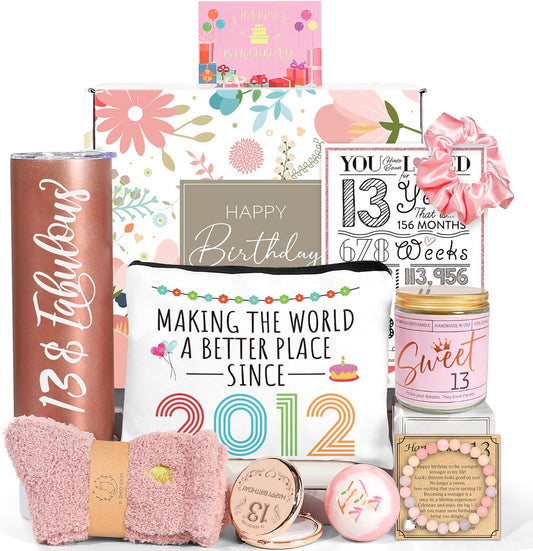 13Th Birthday Gifts for Girls, 13 Year Old Girl Born in 2012 Gifts 10 Pieces Unique 13Th Birthday Gift for Daughter, Niece, Granddaughter, Official Teenager 13 Year Old Bday Gift for Her, Teen Girl