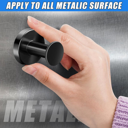 2-Pack 150LBS Heavy-Duty Neodymium N52 Magnetic Hooks for Versatile Hanging Solutions in Cruise, Garage, and Outdoor Use