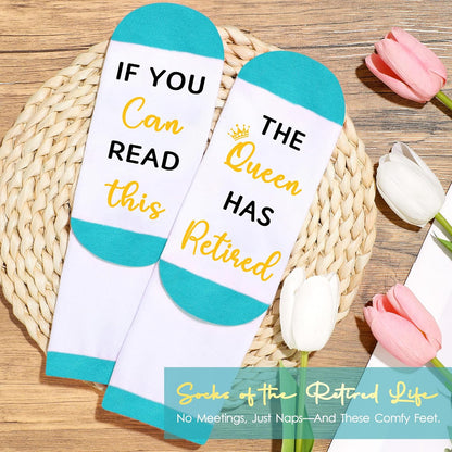 Elegant Retirement Gift Basket for Women 2025 - Thoughtful Retirement Gifts for Coworkers, Teachers, Nurses, Friends, Bosses, Moms, Grandmas, and Retirees, Featuring a 20oz Tumbler, Greeting Card, and "The Queen Has Retired" Socks