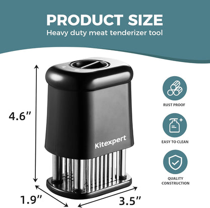 Meat Tenderizer Tool with 56 Stainless Steel Ultra Sharp Needle Blade, Durable Meat Tenderizer with Safety Lock, Chicken Tenderizer for Beef, Steak, Meat Tenderizer Machine