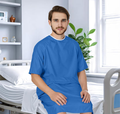 Men'S Hospital Gown Soft and Comfortable Patient Gown