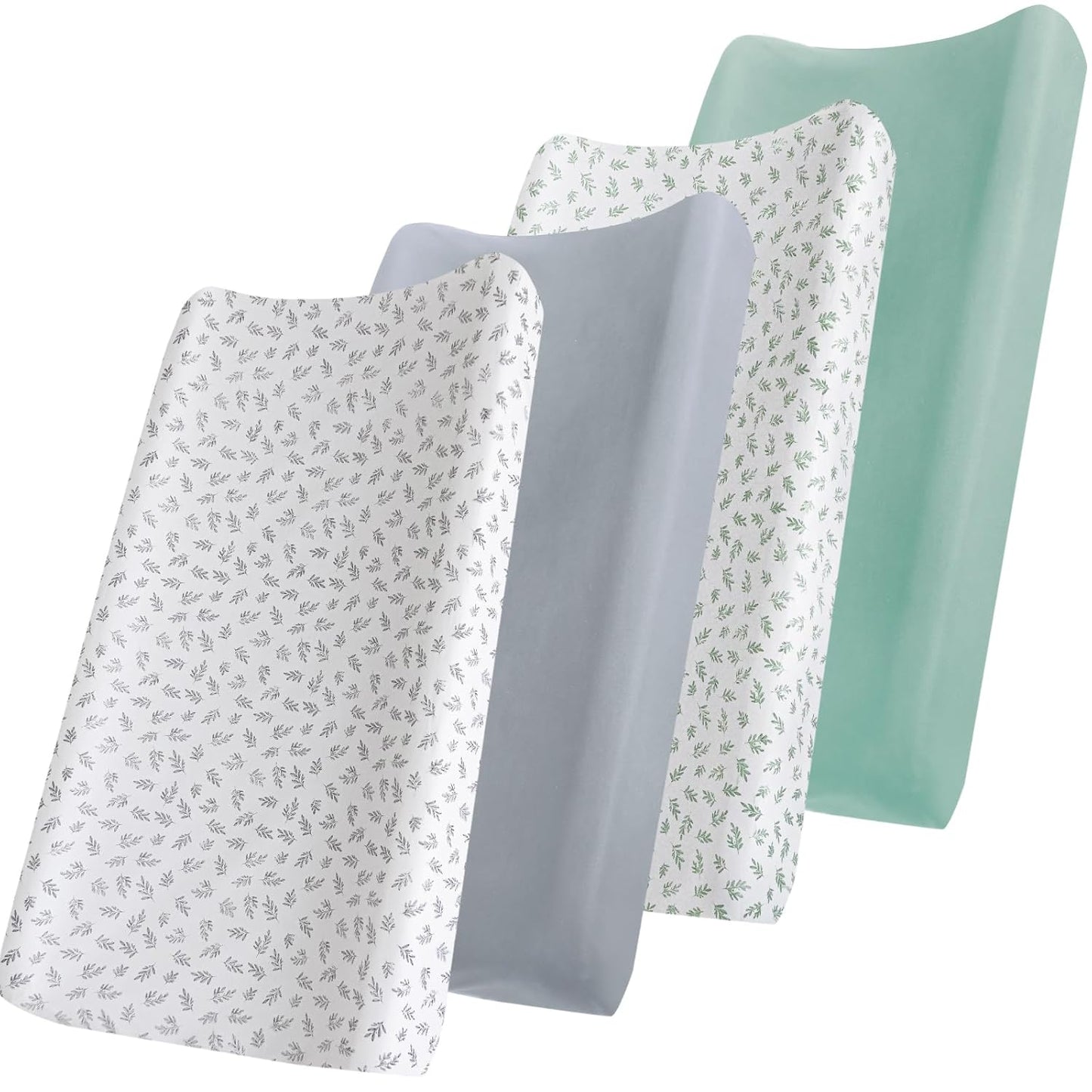 Changing Pad Cover, Diaper Changing Pad Covers 4 Pack, Fitted Baby Changing Table Sheets for 32''×16'' Change Table Pad, Cradle & Bassinet Sheets for Boys & Girls, Soft & Breathable