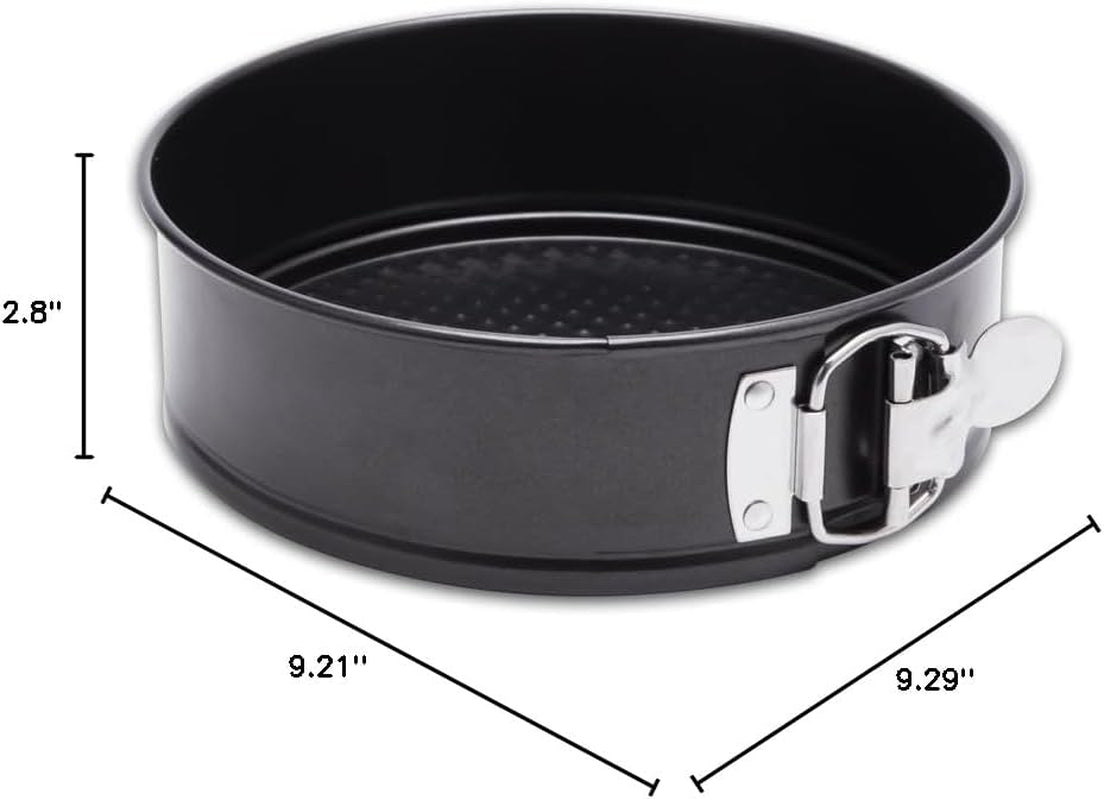 9 Inch Non-Stick Cheesecake Pan Springform Pan with Removable Bottom/Leakproof - Black
