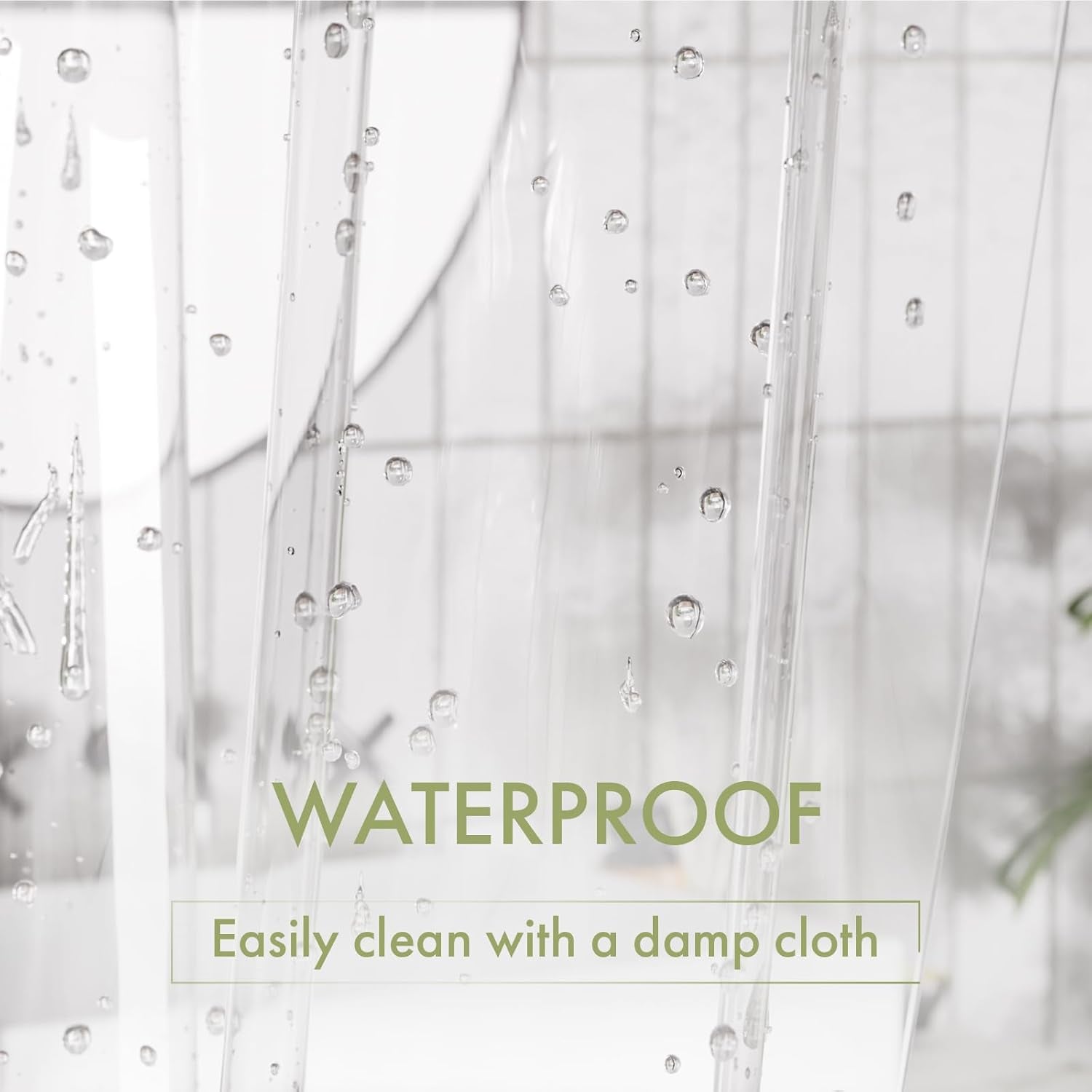 Small Shower Curtain Liner, 36X72 Stall Plastic Clear Shower Curtain Liner, PEVA Cute Narrow Shower Liner, Stand up Shower Curtain Liners with 2 Magnets and 6 Rustproof Grommet Holes