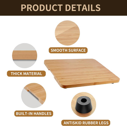 Cutting Board Compatible with BLACK+DECKER 8-Slice Extra Wide Convection Toaster Oven, Heat Resistant Large Bamboo Cutting Board Accessories for BLACK+DECKER Toaster Ovens Countertop