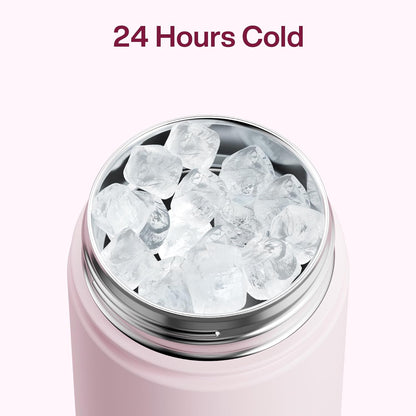 Insulated Water Bottle with Straw -  Stainless Steel Water Bottle, Leak-Proof, Bpa-Free, Double Wall Vacuum Keeps Cold for 24 Hours for Sports, Travel, School (26 Oz, Cotton Candy)