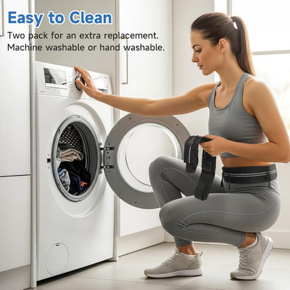 2 Pack Running Belt for Women Men, Running Essentials, Phone Holder for Running, Slim Waist Belt, Money Belt, Waterproof Fanny Pack, Running Accessories, Gym Belt, Belt Bag