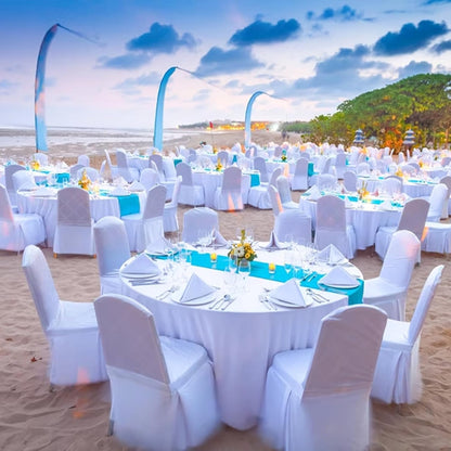 2 Packs White round Tablecloth 70 Inches White Polyester Table Cloths Circle Stain and Wrinkle Resistant Tablecloths for round Tables Washable Fabric Table Covers for Wedding Banquet Parties