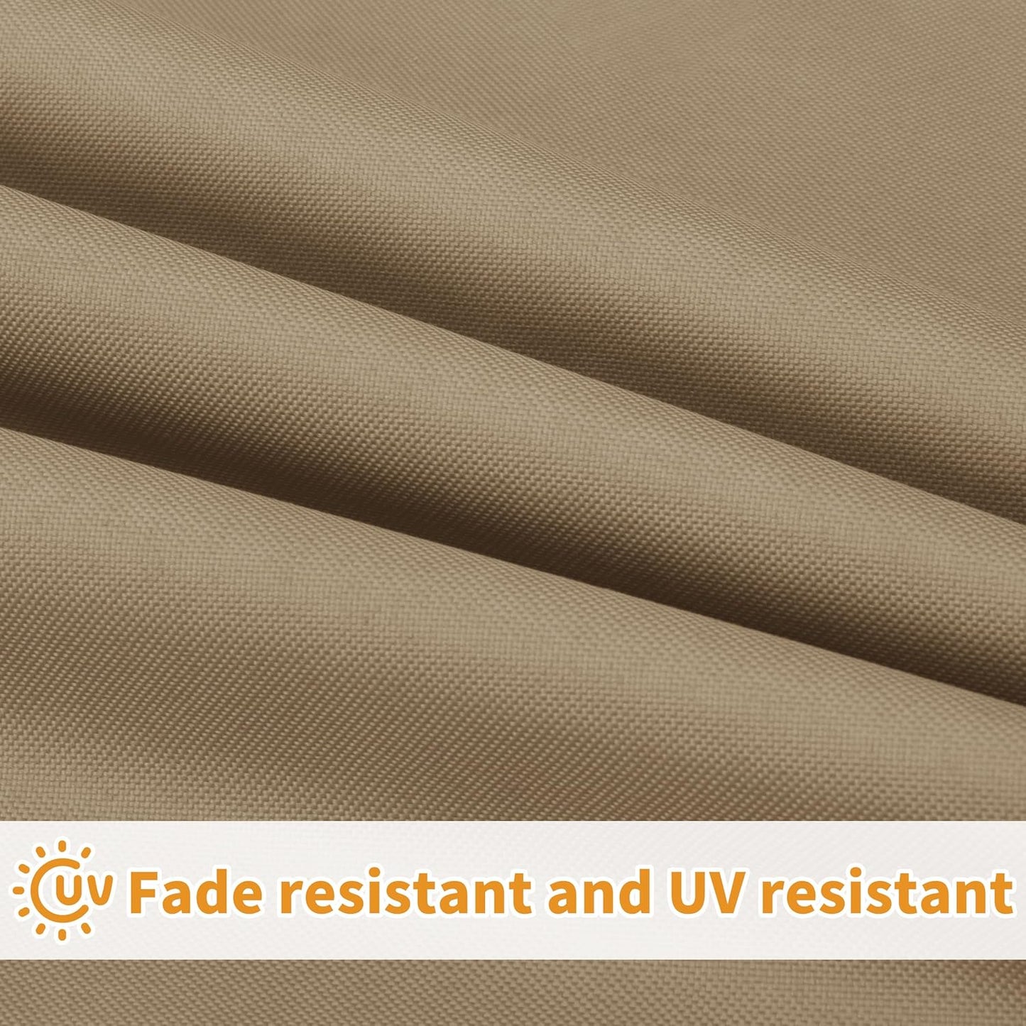 42X18X3 Inch Waterproof Outdoor Couch Bench Cushion Covers Only Replacement Non-Slip Patio Seat Cushion Slipcover with Zipper and Adjustable Straps Camel