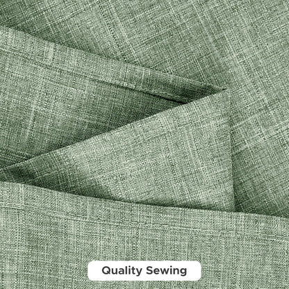 Faux Linen Tablecloths for Rectangular Tables: Water and Stain Resistant Farmhouse Table Covers, Washable Burlap Texture for Kitchen Dining and Parties (2 Pack, 52x70 Inches, Sage Green)