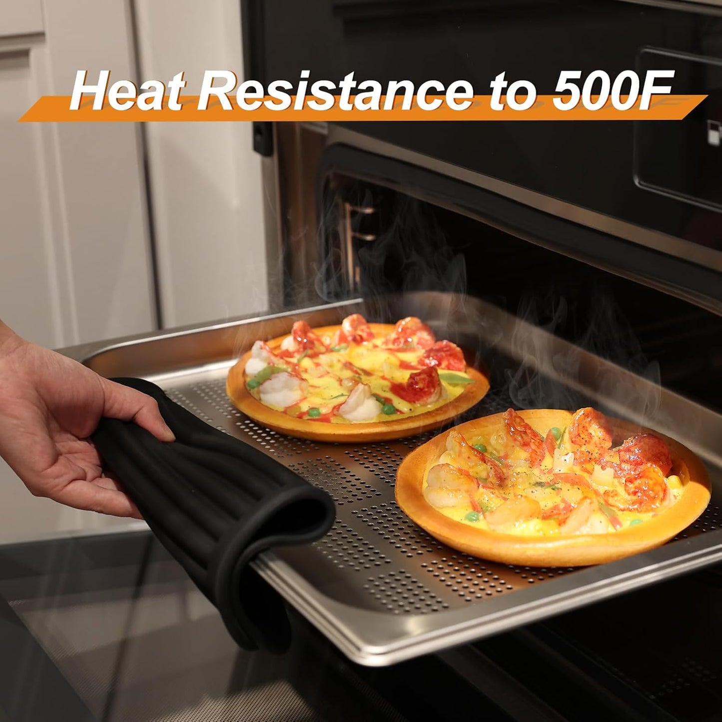 4 Pack Silicone Trivets for Hot Pots and Pans,480℉ Heat Resistant Trivets for Hot Dishes,Hot Pads for Countertop,Kitchen Potholders,Black