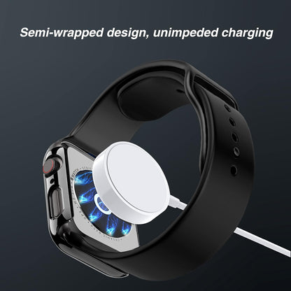 for Apple Watch Series 9 & 8 & 7 Screen Protector Case [45Mm], Ultra-Thin Hard PC Case Built in Tempered Glass for Iwatch, Shockproof Cover with Button [2 Pack][Black]