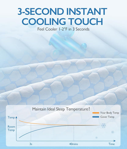 3 Inch Twin XL Cooling Memory Foam Mattress Topper for Pressure Relief, Thick Bed Mattress Pad with Cooling Soft Cover and Adjustable Straps, Certipur-Us Certified