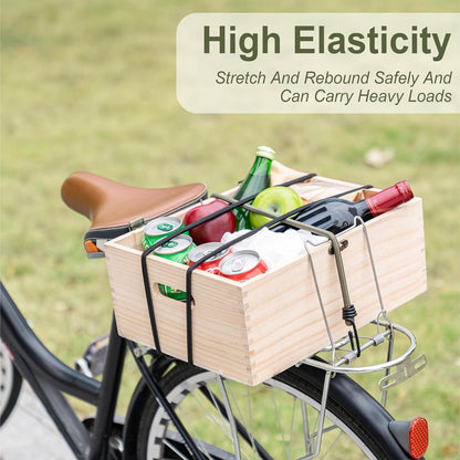 18Inch Bungee Cords with Hooks,6Pcs Heavy Duty Extra Strong Outdoor Elastic Rope,Multi-Purpose Elastic Bungee Straps for Luggage,Camping,Tarps,Bike Rack,Outdoor Tent,Weatherproof（Black）