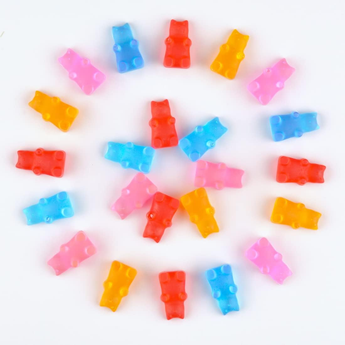 Gummy Molds, Bear Dinosaur Heart Mini Donut Silicone Gummy Molds with 2 Droppers, Pack of 4 Silicone Candy Mold