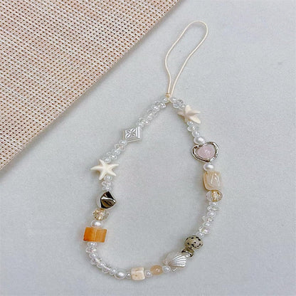 Beaded Camera Wrist Strap Cute Digital Camera Charm Lanyard Phone Charms Strap Beaded Camera Chain for Phone Bag Keychain