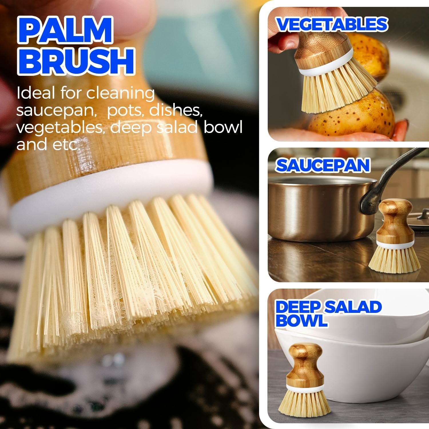 11 Pack Bottle Brush & 6 Pack Dish Brush Set for Kitchen Cleaning
