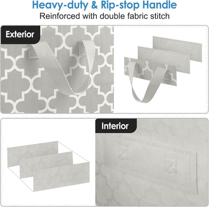 Storage Bags 2 Pack/100L Large Blanket Clothes Organization and Storage Containers for Comforters,Bedding, Foldable Organizer with Reinforced Handle, Clear Window, Sturdy Zippers,Lvory