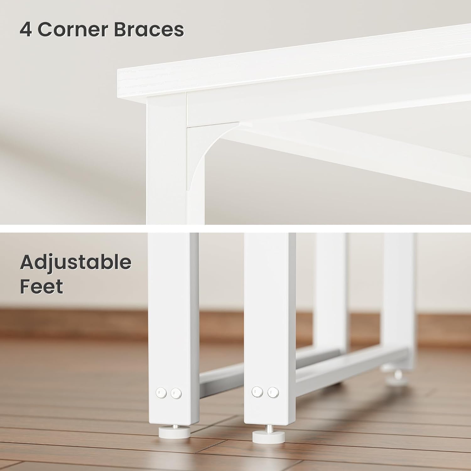63 x 24 Inch Heavy-Duty Office Desk with Power Outlets & USB-C, Enhanced Desktop Thickness, Sturdy Metal Frame, Ideal for Home Office and Gaming