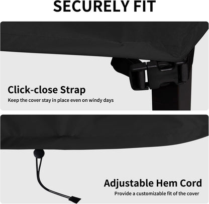 Stackable Patio Chair Cover UV Resistant Outdoor Chair Cover Waterproof Lawn Patio Furniture Covers Fits for 4-6 Stackable Dining Chairs (1 Pack-28Wx36Dx47H Inch, Black)