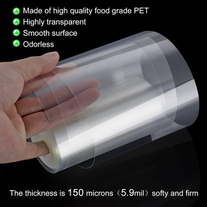 Transparent Acetate Cake Collars - 4 x 394 Inch Rolls (5.9 Mil Thickness) for Edge Decorating in Baking