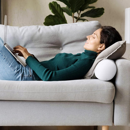 Bolster Pillows Insert (Pack of 2, White) - 6 X 16 Inches Bed and Couch Pillows - Indoor Decorative Pillows