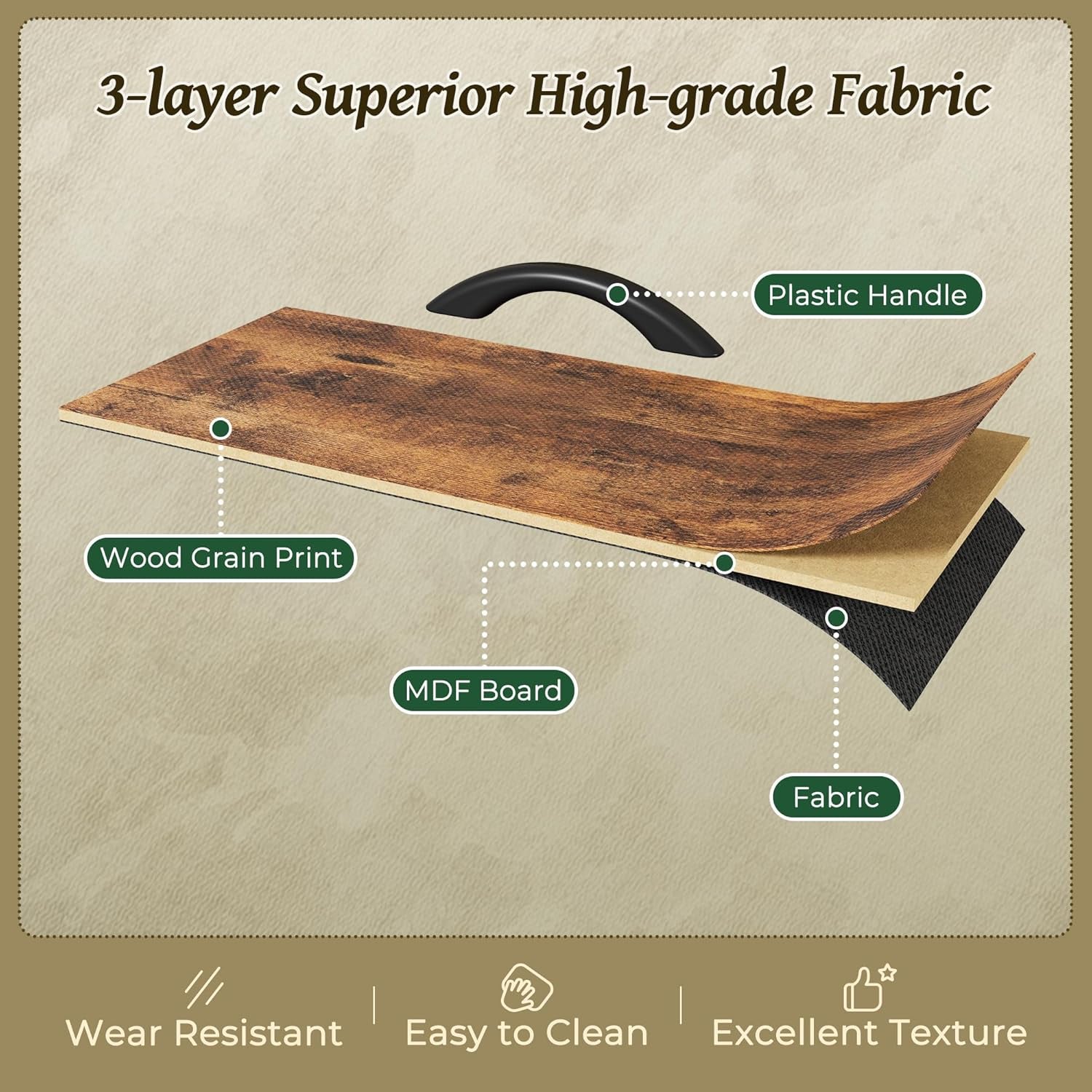 Rustic Brown 63-Inch TV Stand and 7-Drawer Dresser for Bedroom Storage, Suitable for 55 to 70 Inch TVs