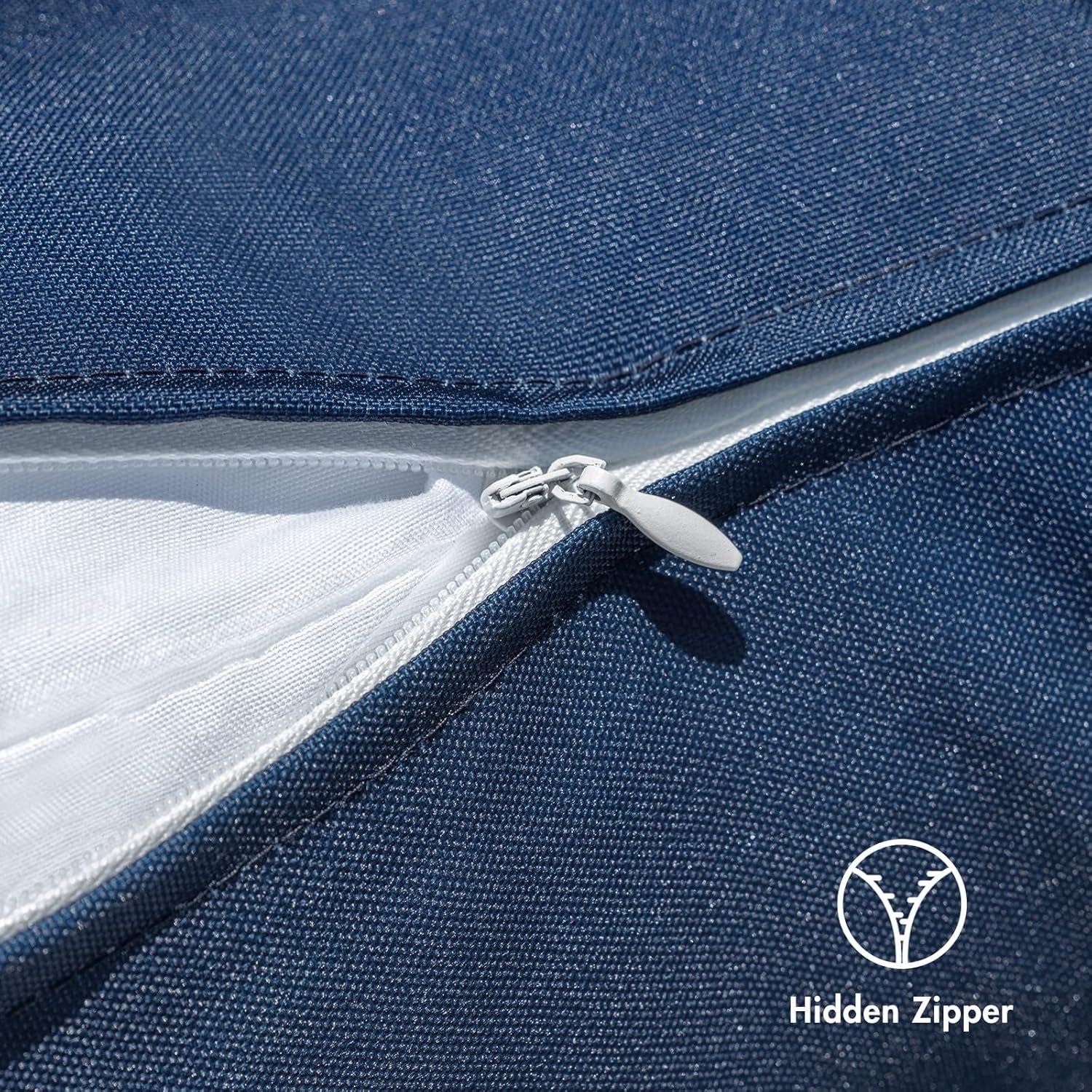 Outdoor Waterproof Throw Pillow Covers Set of 2 Hello Sunshine Decorative Outdoor Square Pillowcases for Chair Patio Garden Couch Tent Balcony Sofa Blue 20X20 Inch