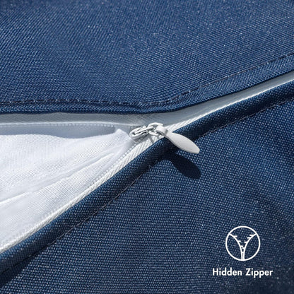 Outdoor Waterproof Throw Pillow Covers Set of 2 Hello Sunshine Decorative Outdoor Square Pillowcases for Chair Patio Garden Couch Tent Balcony Sofa Blue 20X20 Inch