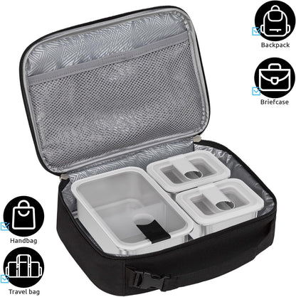 Stainless Steel Snack Box Containers for Kids, 3 Pack 12.8 Oz Leak-Proof Microwave-Safe Small Food Storage Container with Lid, Metal Compact Bento Lunch Box Container for School Travel