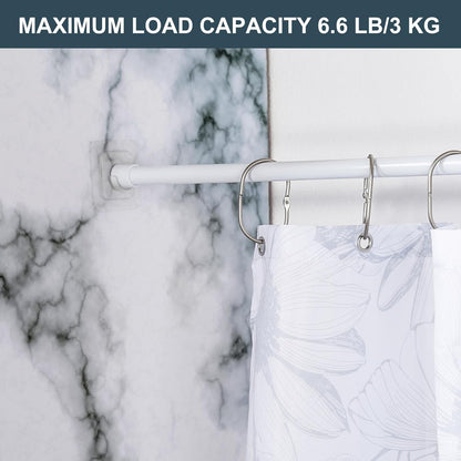 Adhesive Curtain Rod Holder,  Tension Rod Holder, No Drilling Transparent Small Tension Rod Bracket (Only for Tension Rods within 1" Diameter at Both Ends) (6 Pack)