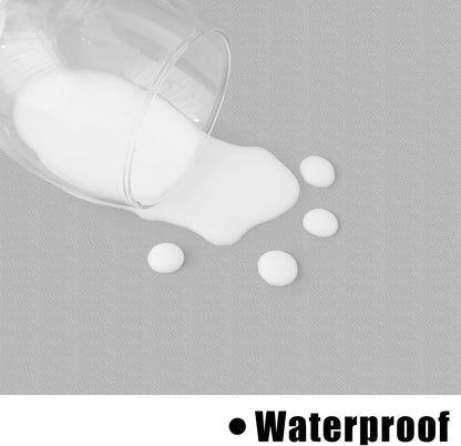 Rectangle Vinyl Tablecloth, Waterproof Spillproof Plastic Flannel Backed Table Cloth, Wipe Clean Table Cover for Dining, Buffet Parties and Camping (Light Grey, 54" X 78")