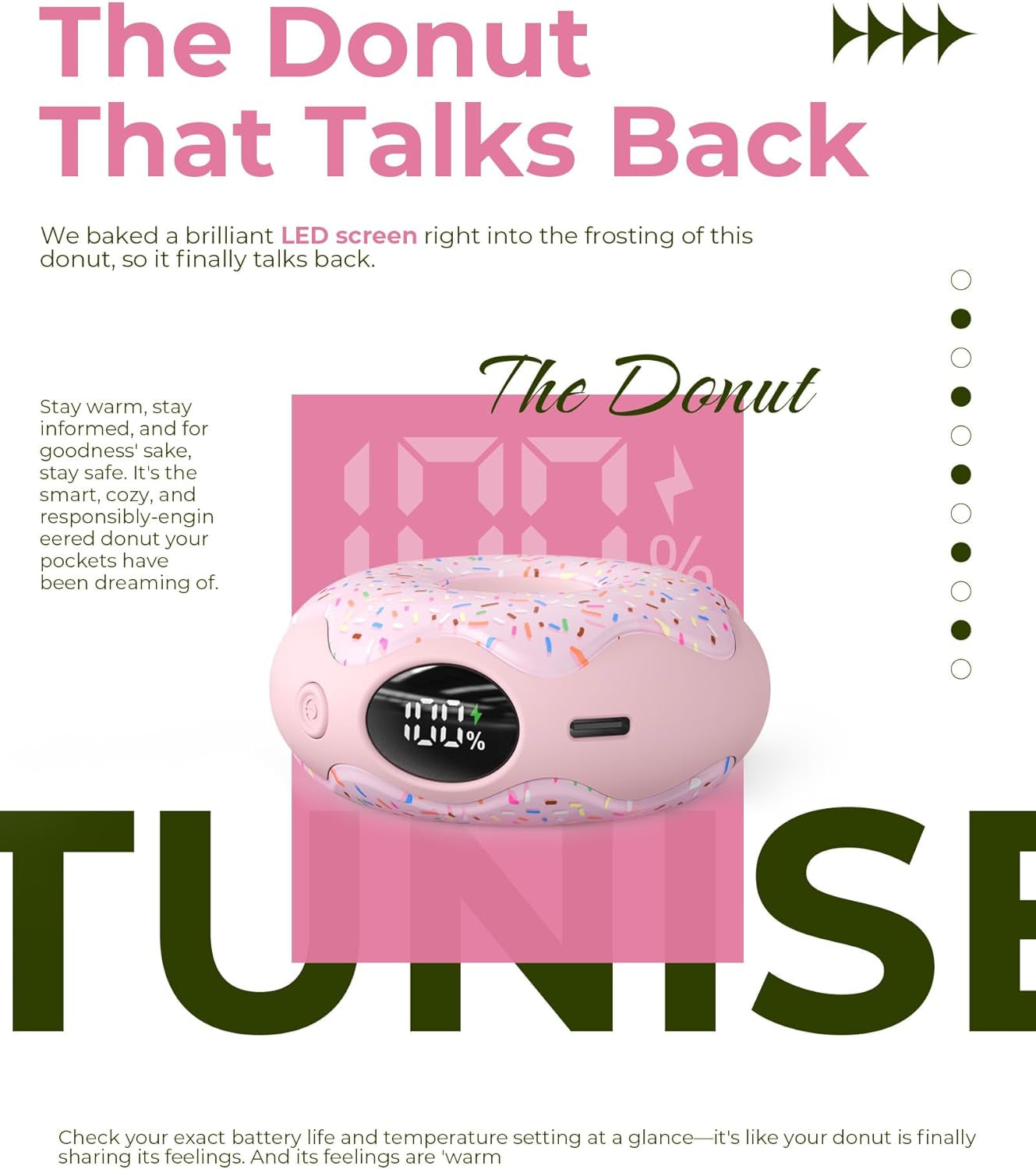 Hand Warmer Rechargeable,  Portable Heater, 3 Heat Settings, 4000Mah Reusable Portable Pocket Heater,Double-Sided Hot Hands for Raynaud'S, Golf,Hunting, Stocking Stuffers