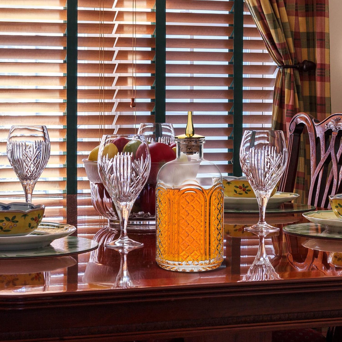 Bitters Bottle Set of 3,Glass Bottles with Dash Top Cocktail Accessories for Drinks,Glass Syrup Dispenser for Coffee Bar