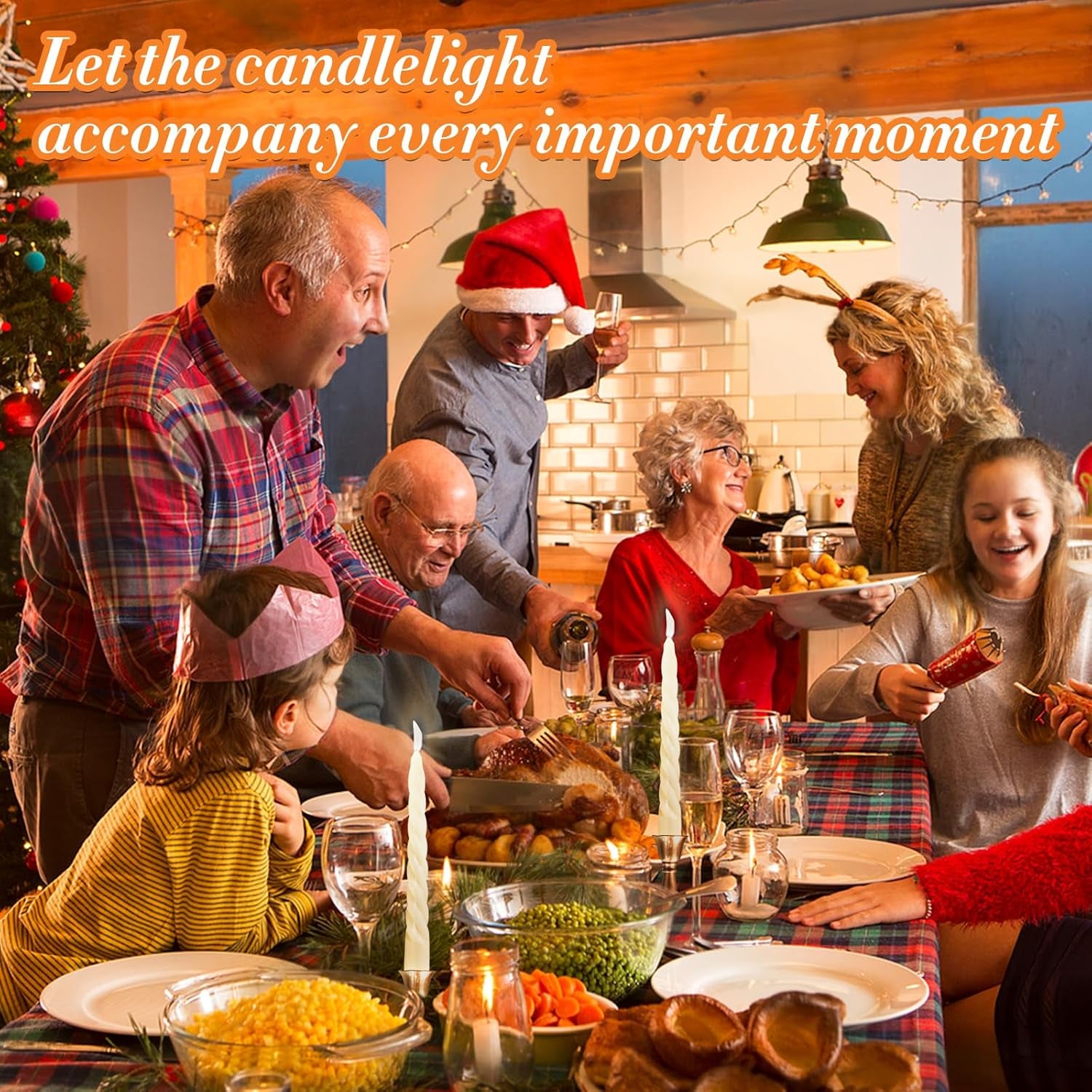 8 Inch 4Pack Spiral Taper Candles，Smokeless & Unscented & Dripless, for Weddings, Birthdays, Dinner Parties, Rituals, Prayer, Birthdays, Meditation